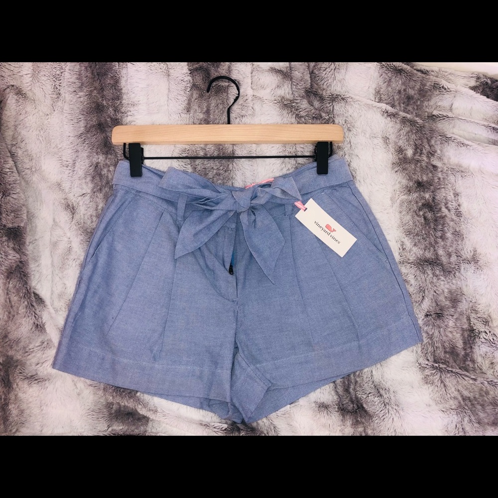 Blue Front Tie Shorts - Vineyard Vines